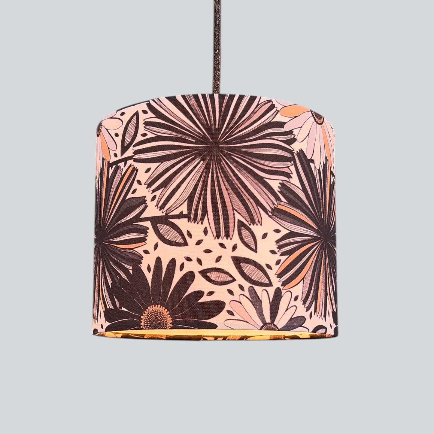 Lampshade "Black Flowers"