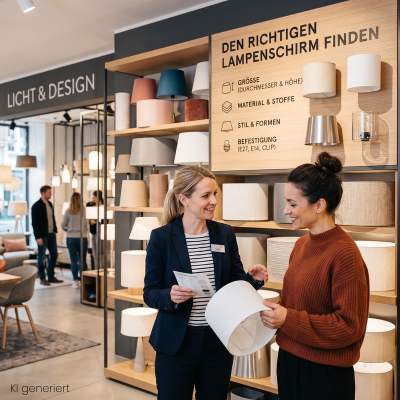 Den richtigen Lampenschirm finden: Größe, Material, Stil &amp; Befestigung