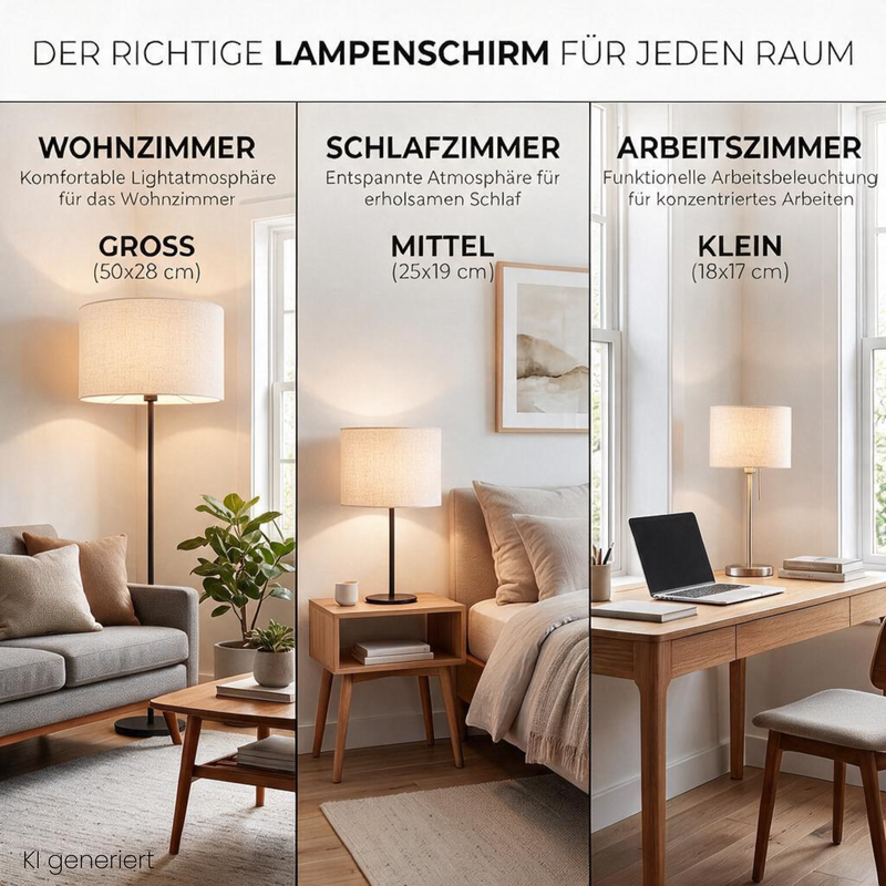 Der richtige Lampenschirm für jeden Raum