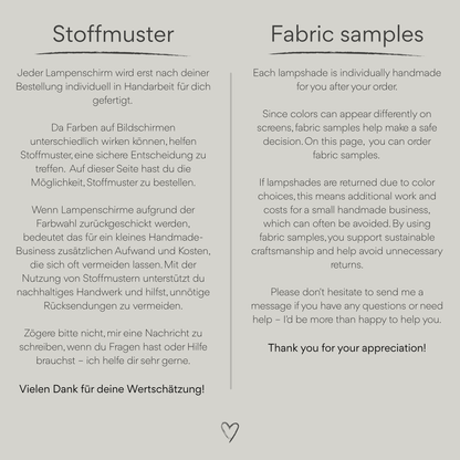 Stoffmuster für deinen Lampenschirm