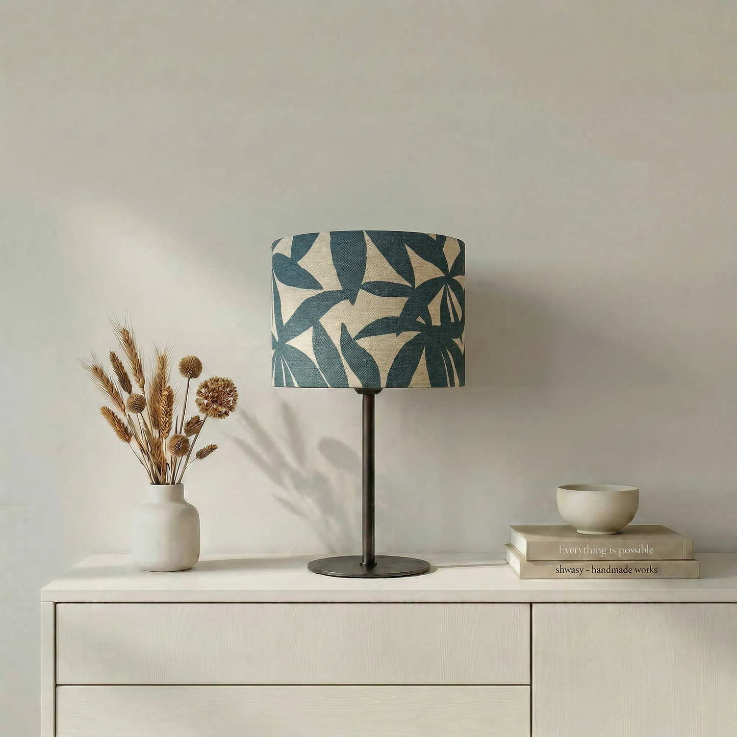 Lampenschirm „Blue Leaves“