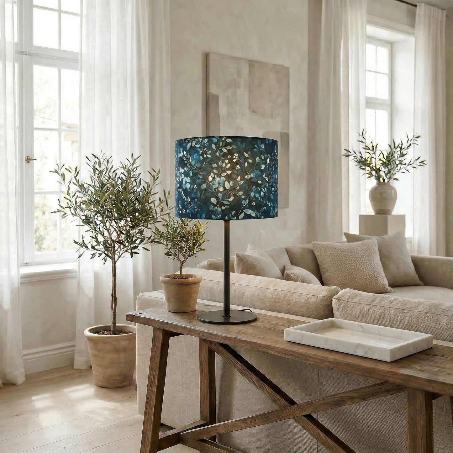 Lampenschirm „Blue Botanica“
