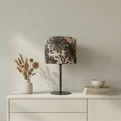 Lampenschirm „Black Flowers“