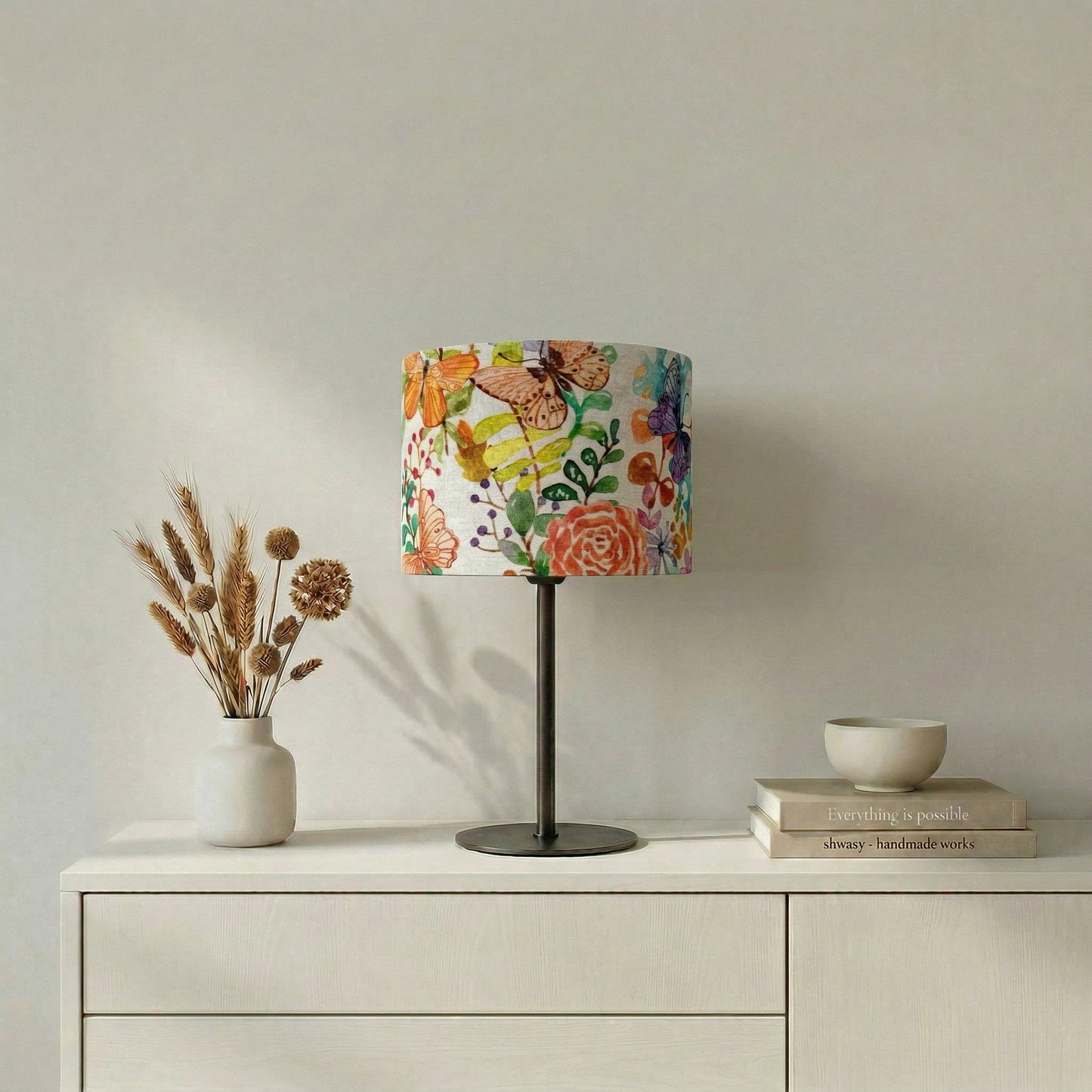 Lampenschirm „Butterflys & Flowers“
