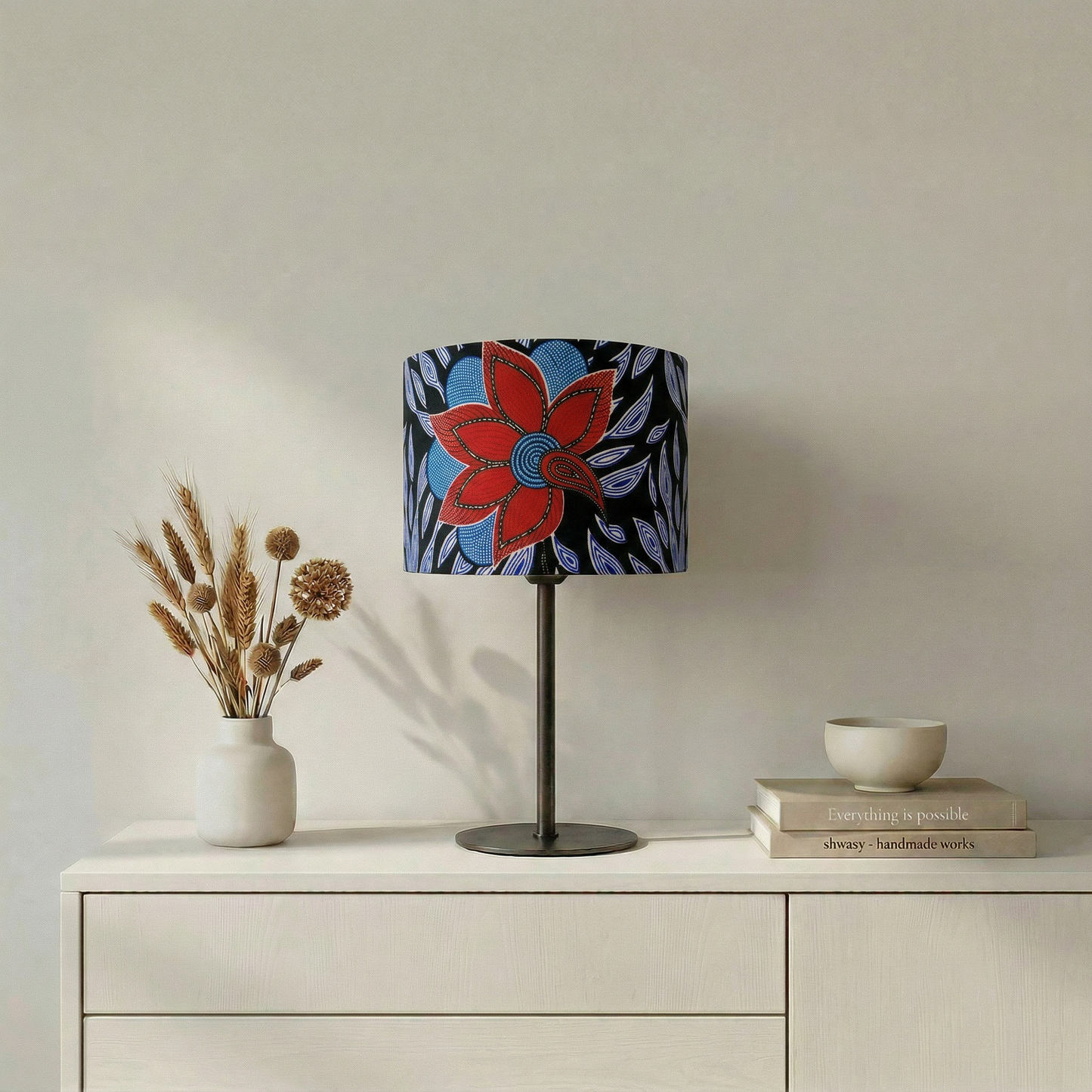 Lampenschirm „Red Flowers“