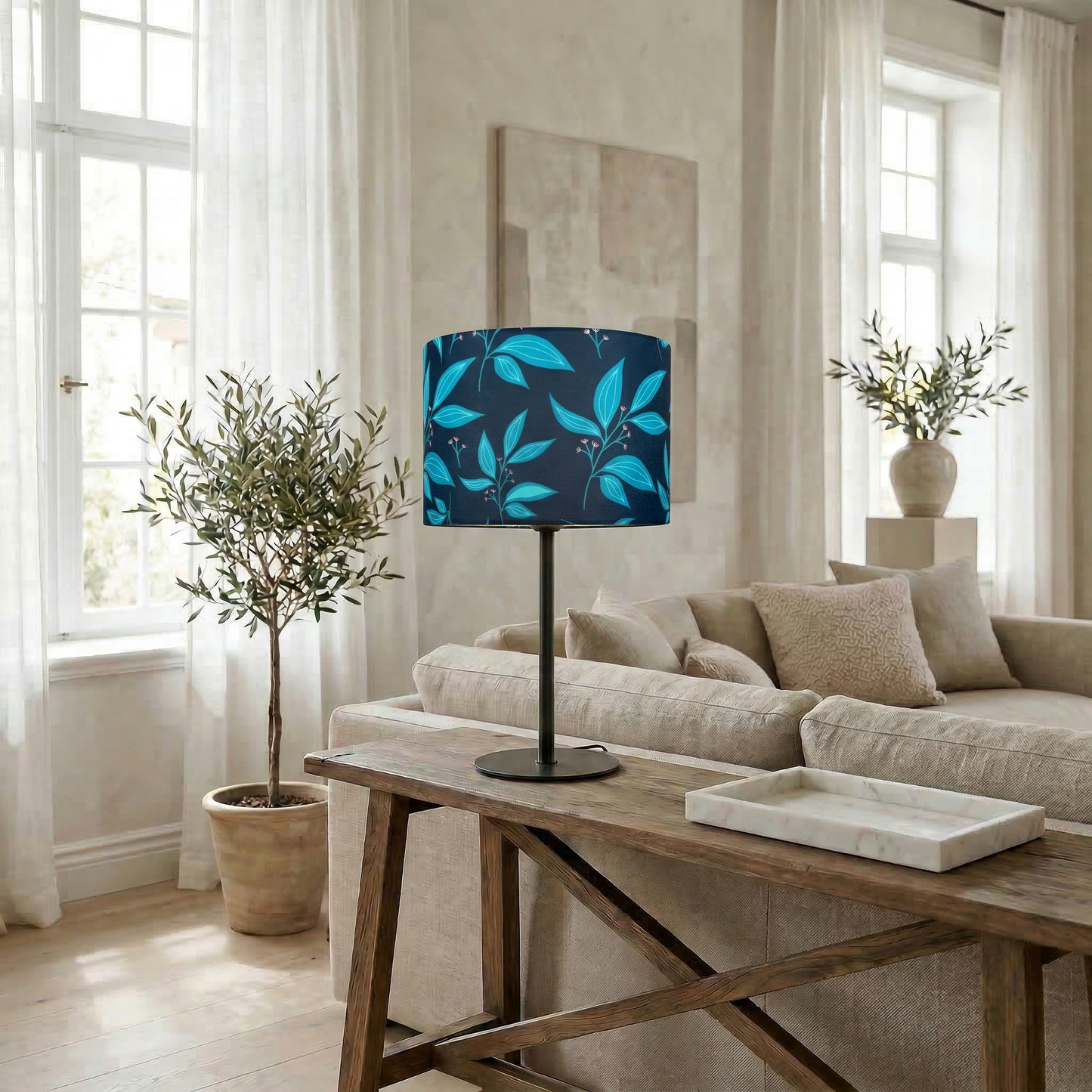 Lampenschirm „Botanic Blue“