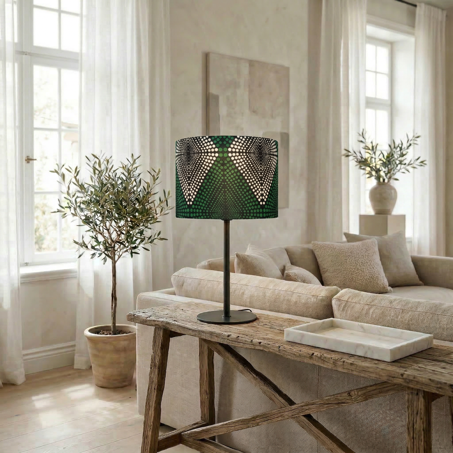 Lampenschirm „Green Diamonds“