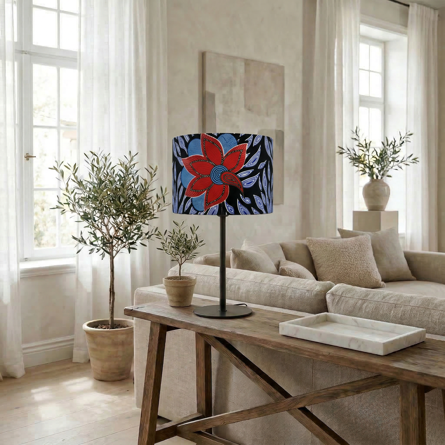 Lampenschirm „Red Flowers“